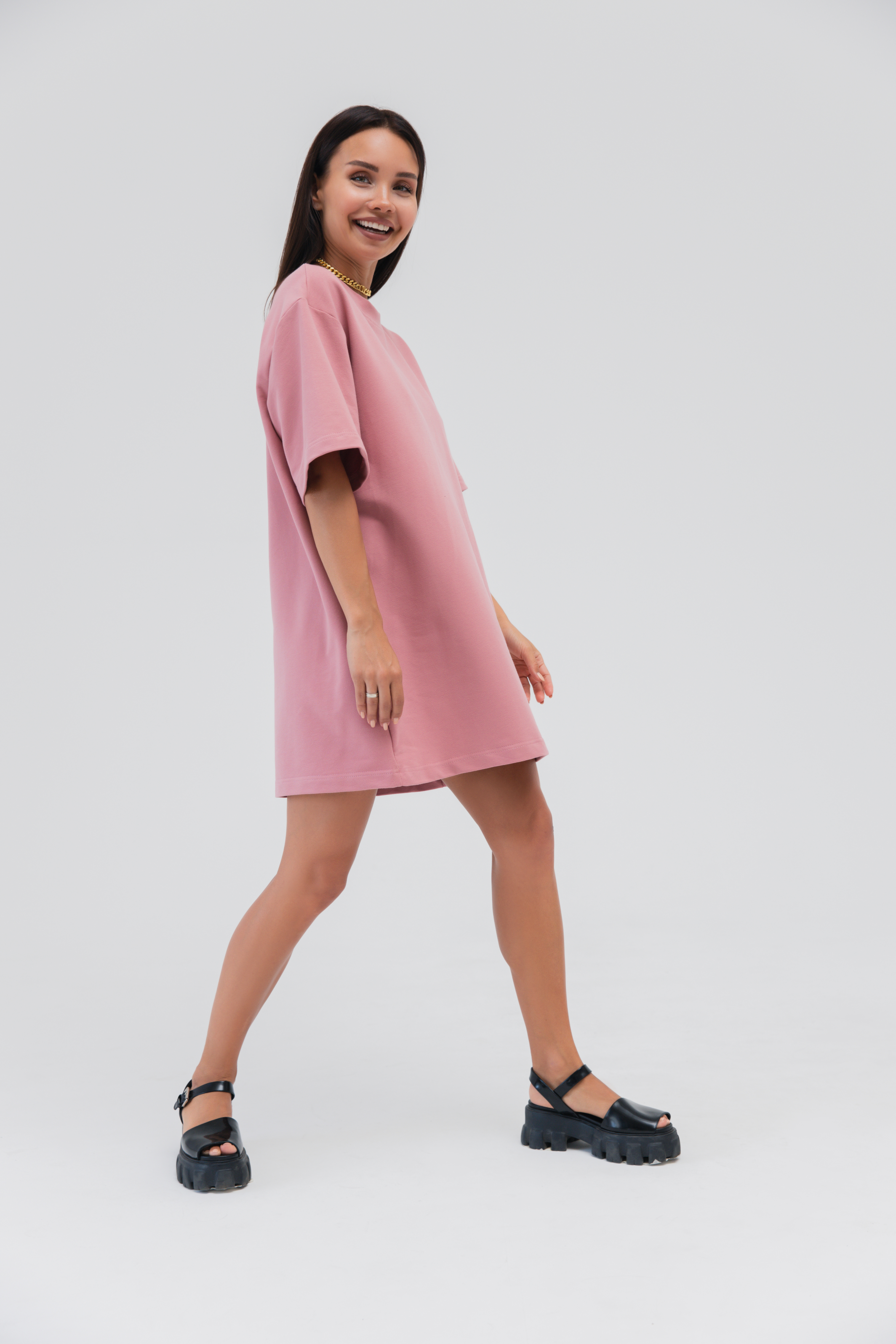 Платье oversize с печатью