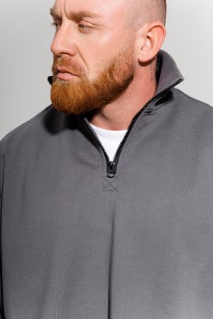 Толстовка мужская с воротником-стойкой oversize