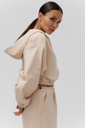 Куртка женская укороченная с капюшоном