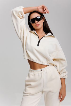 Толстовка женская из флиса с воротником-стойкой