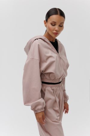 Куртка женская укороченная с капюшоном