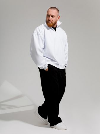 Толстовка мужская с воротником-стойкой oversize
