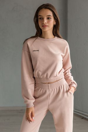 Костюм женский с укороченной толстовкой